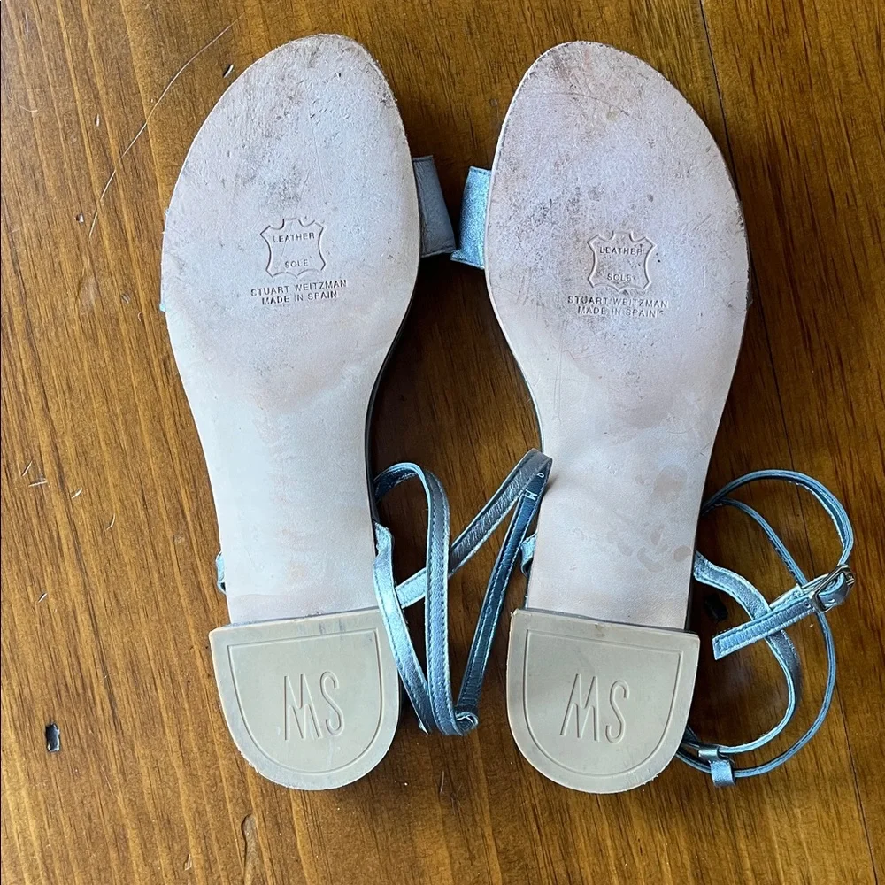 Stuart Weitzman Crystal Jeweled Strap Sandals